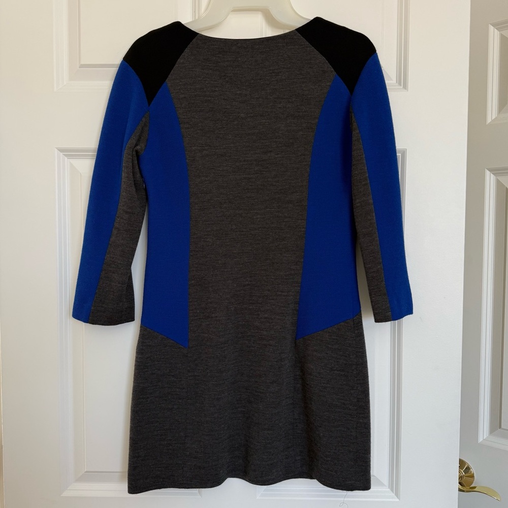 Sandro Black, Blue & Gray Shift Dress - Picture 2 of 2